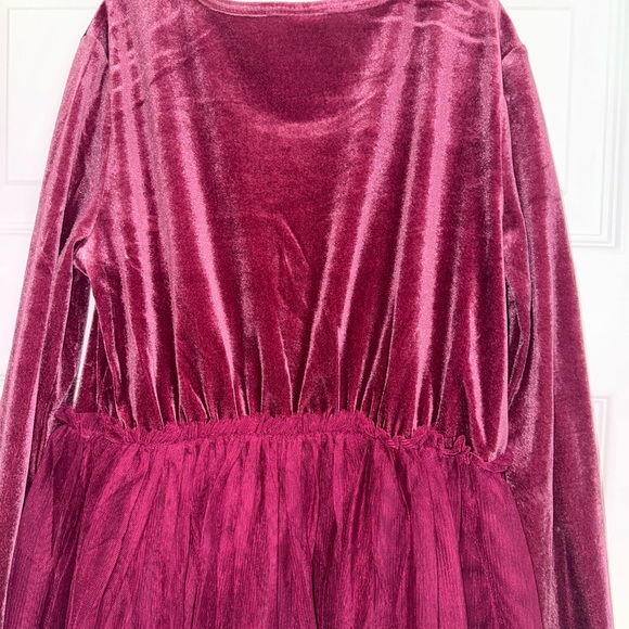 Wonder Nation Girls Long Sleeves Velour Tutu Dress - Picture 10 of 10